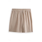 economico Vacanza-Per uomo Pantaloncini Pantaloncini estivi Pantaloncini da spiaggia A cordoncino Vita elastica Gamba dritta Liscio Comfort Traspirante Breve Informale Giornaliero Per eventi Di tendenza Classico Cachi