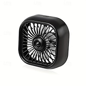 cheap Car Air Purifiers-Portable Car Air Conditioning Outlet Car Fan USB Power Gradient Colorful Atmosphere Light Small Fan Front And Rear Row Outlet Exhaust Fan Universal
