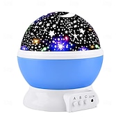 baratos Luzes de Natal-Projetor de céu estrela lâmpada de luz noturna 360 graus lâmpada de mesa giratória 4 luzes led 8 cores mudam com cabo usb para crianças quarto de bebê e decoração de festa
