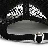 abordables Gorra de béisbol para hombre-Hombre Gorra de Béisbol Sombrero para el sol Sombrero del camionero Gorra de malla Negro Blanco Poliéster Parte posterior de malla Moda Casual Calle Diario Letra Ajustable Filtro Solar Transpirable