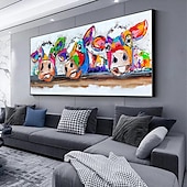 cheap Oil Paintings-Mintura Handmade Abstract Cow Aniaml Oil Paintings On Canvas Wall Art Decoration Modern Cartoon Picture For Home Decor Rolled Frameless Unstretched Painting