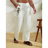 voordelige Vakantie-Voor heren Kokosnootboom Grafische prints Broek Zomerbroek Strandbroeken Medium Taille Streetwear Hawaii Ontwerper Casual Dagelijks Feestdagen Trekkoord Elastische taille 3D-afdrukken Lente zomer
