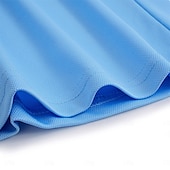 halpa Miesten klassinen poolopaita-Miesten Button Up Polos Golfpaita Kausaliteetti Pyhäpäivä Kauluskäänne Lyhythihainen Muoti Perus Tavallinen Perinteinen Kesä Normaali Tulenpunainen Vaalea taivaansininen Valkoinen Tumma
