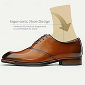 cheap Classic Dress Shoes-Elegant Men&#039;s Cognac Patent Leather Oxford Shoes with Lace-Up Detail - Perfect for Formal Occasions