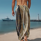 economico Pantaloni casual stampati da uomo-Per uomo Pantaloni Misura del girovita medio Vita elastica con coulisse Hawaiano Ferie Spiagge Pantaloni a gamba dritta Estate Primavera Autunno Stampa 3D Multi Color