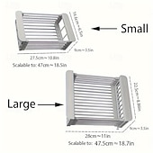 economico Stoccaggio cucina-1pc scolapiatti per lavello da cucina cestello di scarico per lavello per verdure portafiltro per lavaggio verdure portaoggetti per lavastoviglie scolapiatti estraibile regolabile dimensione opzionale