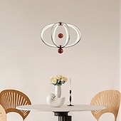 cheap Island Lights-LED Pendant Light 48cm Ring Circle Design 3 Color Light Metal Luxurious Modern Style Dining Room Bedroom Pendant Lamps 110-240V