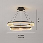 ieftine Lumini pandantive-pandantiv led 1/2 lumina 40/60/80 cm forma sticla transparenta cu design elegant finisaje vopsite stil nordic modern 85-265v reglabil doar cu telecomanda