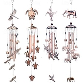 cheap Wall Sculptures-Pure Hand-Made Copper Wind Chimes,Animals Wind Chimes for Outside Clearance Copper Windchimes Outdoors Patio Decor House Warming Gifts Outdoor Wind Chimes Garden Decor for Outside Porch Yard Decoratio