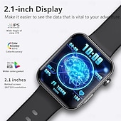 abordables Relojes inteligentes-F300 reloj inteligente para exteriores para hombres, reloj inteligente con llamada bluetooth para android ios ip67, relojes deportivos impermeables para fitness y música