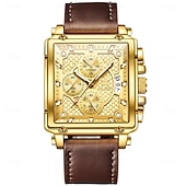 economico Orologi al quarzo-Orologio al quarzo OLEVS da uomo creativo sportivo outdoor moda luminoso calendario cronografo impermeabile in pelle