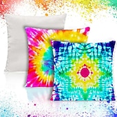 cheap Stress Relievers-3PCS White Tie Dyed Pillowcases Tie Dyed Blank Pillowcases Customized Pillowcases Cotton White Pillowcases