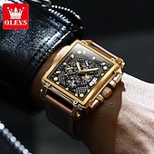 economico Orologi al quarzo-Orologio al quarzo OLEVS da uomo creativo sportivo outdoor moda luminoso calendario cronografo impermeabile in pelle