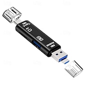 cheap Cell Phone Cables-5-in-1 Card Reader OTG Android Multi-function TF Card Reader USB Multi-in-one