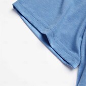olcso Alkalmi Henley póló-Férfi Henley ing Tee Top Sima Henley Utca Vakáció Rövid ujjú Gomb Zseb Ruházat Divat Dizájn Alap