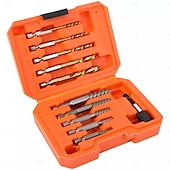 economico Strumenti ed accessori casa-Set di estrattori di viti da 11 pezzi e set di estrattori di viti con supporto universale per punte da trapano, set di punte da trapano metriche, set di estrattori per punte da trapano inverse per la rimozione di viti, bulloni e prigionieri rotti