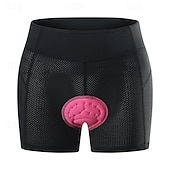 billige Bukser, shorts og skjørt til kvinner-WOSAWE Dame Sykkelshorts Fôrede sykkelshorts Sykkel Shorts Fôrede shorts Slank Fasong sport Pustende Hurtigtørkende Høy Elastisitet Bekvem Svart Rosa Klær Sykkelklær