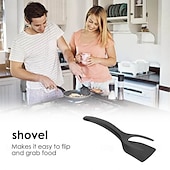 economico Utensili e gadget da cucina-Accessori da cucina multifunzionali 2 in 1 set di gadget da cucina spatola per frittata spatola in silicone da cucina per toast pancake pinze per uova cocina cucina accessori da cucina