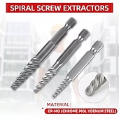 economico Strumenti ed accessori casa-Set di estrattori di viti da 11 pezzi e set di estrattori di viti con supporto universale per punte da trapano, set di punte da trapano metriche, set di estrattori per punte da trapano inverse per la rimozione di viti, bulloni e prigionieri rotti