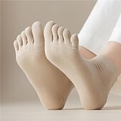 tanie skarpetki do domu-Skarpety z palcami Solidne skarpetki w jednym rozmiarze dla kobiet w jednolitym kolorze na wiosnę lato