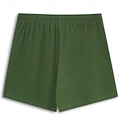 baratos Clássico-Homens Calção Shorts de linho Shorts de verão Bolsos Com Cordão Cintura elástica Tecido Conforto Respirável Curto Casual Diário Feriado Moda Estilo Clássico Preto Branco