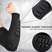 abordables Aparatos ortopédicos-1 unidad de soporte para codo, funda para brazo de baloncesto, transpirable, seguridad para fútbol, protector deportivo para codo