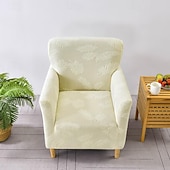 billige Lenestoldeksel og armløst stolomslag-lenestoltrekk badekar stol slipcover t-formet jacquard til stue soverom kontor elastisk enkelt sofatrekk hjem bardisk