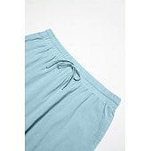 baratos Clássico-Homens Calção Shorts de verão Shorts de praia Bolsos Com Cordão Cintura elástica Tecido Conforto Ao ar livre Diário Para Noite Moda Roupa de rua Preto Branco