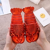 preiswerte Badezimmer-Organizer-Hai-Hausschuhe Kreativität Komfort lustige Hummer-Hausschuhe große Größe Hausschuhe, Pool, Strand &amp;Duschschuhe Freizeitschuhe Sandalen für Männer und Frauen &amp;Kinder Sommer Sandalen