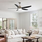 cheap Ceiling Fan Lights-Ceiling Fan with Light App &amp; Remote Control 105/130cm Dimmable 6 Wind Speeds Modern Ceiling Fan for Bedroom, Living Room, Small Room 110-240V