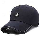 cheap Men&#039;s Baseball Cap-Men&#039;s Baseball Cap Sun Hat Trucker Hat Black Navy Blue Polyester Fashion Casual Street Daily Letter Adjustable Sunscreen Breathable Quick Dry