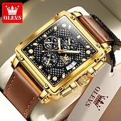 economico Orologi al quarzo-Orologio al quarzo OLEVS da uomo creativo sportivo outdoor moda luminoso calendario cronografo impermeabile in pelle