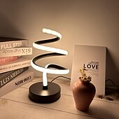 economico Lampade da tavolo-moderna lampada da scrivania a led a spirale, lampada da tavolo nordica semplice a spirale striscia led alimentata tramite usb camera da letto accanto alla lampada decorativa per la protezione degli
