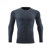preiswerte Aktive T-Shirts und Tanktops für Herren-Herren Sonnenschutz-T-Shirts Langarmshirt Rundhalsausschnitt Langarm Urlaub Sport &amp; Outdoor Ausgehen Alltagstauglich Schnelltrocknend UPF 50+ Schweißableitend Atmungsaktiv Einfach Schwarz Weiß