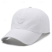 billiga Baseballkeps herr-Herr Basebollkeps Solhatt Trucker Hat Svart Vit Polyester Mode Ledigt Gata Dagligen Slät Justerbara Solskyddskräm Andningsfunktion Snabb tork
