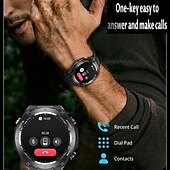 abordables Montres connectées-696 KC82 Montre intelligente 1.45 pouce Smartwatch Montre Connectée Bluetooth ECG + PPG Podomètre Rappel d&#039;Appel Compatible avec Android iOS Femme Hommes Mode Mains-Libres Rappel de Message IP 67
