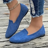 cheap Women&#039;s Slip-Ons &amp; Loafers-Women&#039;s Yellow Suede Slip-On Loafers - Comfortable Casual Flats for Everyday Wear