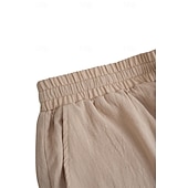 economico Vacanza-Per uomo Pantaloncini Pantaloncini estivi Pantaloncini da spiaggia A cordoncino Vita elastica Gamba dritta Liscio Comfort Traspirante Breve Informale Giornaliero Per eventi Di tendenza Classico Cachi