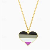 baratos Parada do Orgulho de dezembro-Colar com pingente em forma de arco-íris da lua do orgulho, moda personalizada, simples, homossexual, camada única, colar