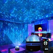 お買い得  スターギャラクシープロジェクターライト-1個の海洋波プロジェクター、水の波紋ライトプロジェクターライト、スタープロジェクター、ギャラクシープロジェクター、寝室のナイトライトプロジェクター、ゲームルーム、ホームシアター、天井、部屋の装飾用のバレンタインギフト。