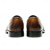 billiga Premium läder Loafers-tofsloafers i premiumkoskinn för män – perforerade vintageklänningsskor för högtidliga tillfällen