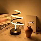 economico Lampade da tavolo-moderna lampada da scrivania a led a spirale, lampada da tavolo nordica semplice a spirale striscia led alimentata tramite usb camera da letto accanto alla lampada decorativa per la protezione degli