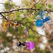 cheap Landscape Lights-LED Luminous Simulation Insect Iron Ornaments Creative Painted Handicraft Pendants with Long Wings Ants Butterflies Home Courtyard Garden Decoration Pendants  1PC
