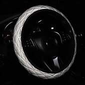 cheap Steering Wheel Covers-FYAUTOPER Car steering wheel cover new flash gold quilted three-dimensional without inner ring tightness 1 PCS