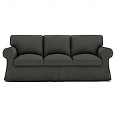 baratos Cobertura de Sofa-Capa para Sofá de 3 Lugares Capa de Sofá de Algodão com 3 Capas de Almofada e 3 Capas de Encosto Capa Ektorp Lavável Protetor de Móveis