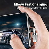 billiga Mobiltelefon kablar-passagerarkabel roterande magnetisk kabel 540 grader snabbladdning silikon typ trippel hand magnetisk kabel laddningskabel