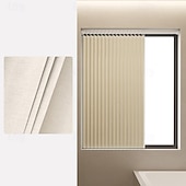 voordelige Deurgordijnen-verticale zonwering waterdichte lamellenstof thermisch geïsoleerd energiebesparende uv-bescherming decoratie verticale jaloezieën