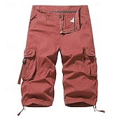 billige Klassisk-Herre Taktiske shorts Capri Cargo Shorts Cargoshorts Capri-bukser Shorts til turbruk Knapper Multi lomme عادي Anvendelig Kalv lengde utendørs Daglig Ut på byen Mote Klassisk Sjø blå Svart