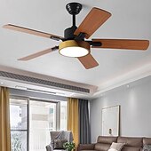 economico Ventilatore da soffitto con luci-ventilatori a soffitto a led luce sospesa a soffitto per cucina sala da pranzo 1 luce 105/120/130 cm acrilico 3 colori-luce moderna camera da letto in stile nordico caffè 110-240v
