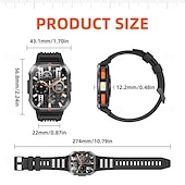 Χαμηλού Κόστους Smartwatch-696 S50 Εξυπνο ρολόι 2.02 inch Έξυπνο ρολόι Bluetooth ΗΚΓ + PPG Βηματόμετρο Υπενθύμιση Κλήσης Συμβατό με Android iOS Γυναικεία Άντρες Κλήσεις Hands-Free Υπενθύμιση Μηνύματος IP 67 Θήκη ρολογιού 43mm